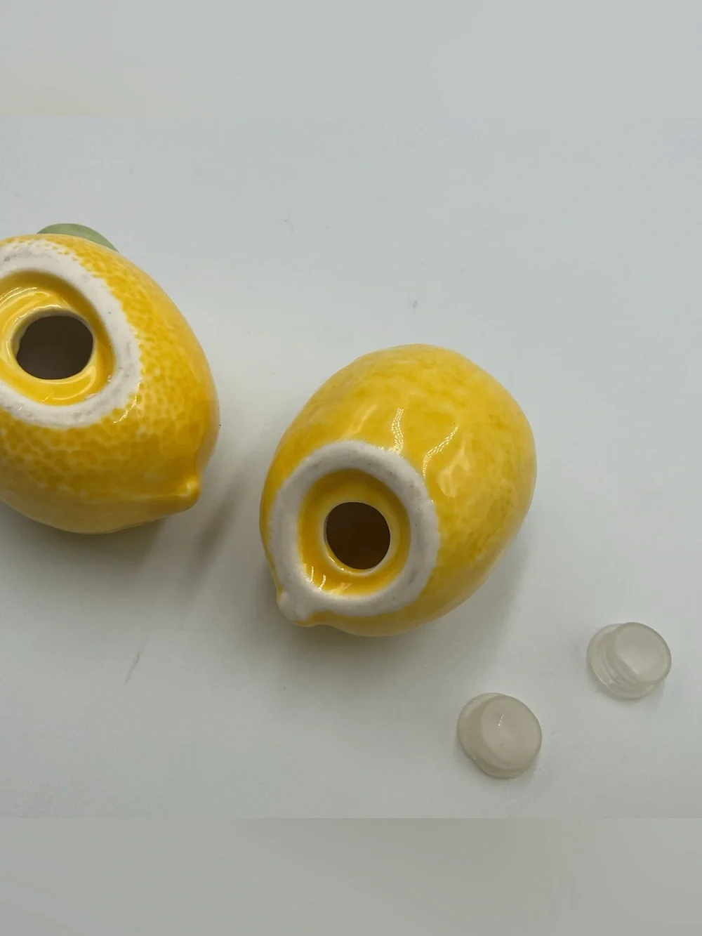 Creative Co-Op Lemon Salt & Pepper Shaker Set Spring Summer Decor Citrus Vintage